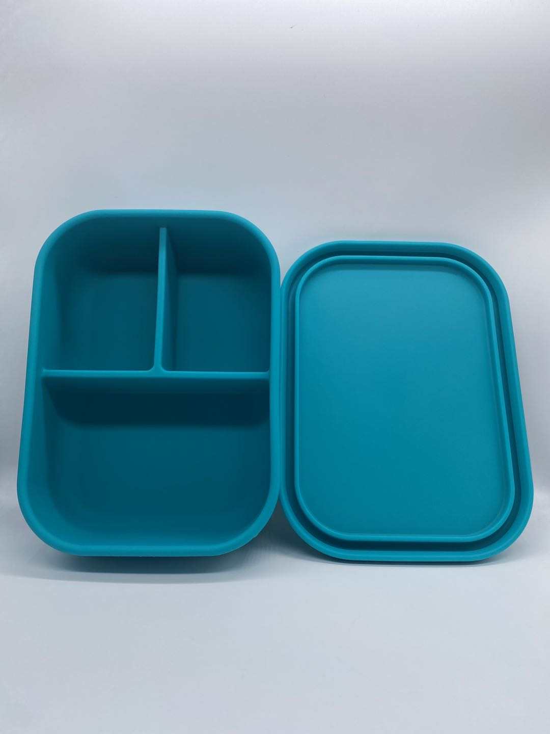 Blue 3 Compartment Bento