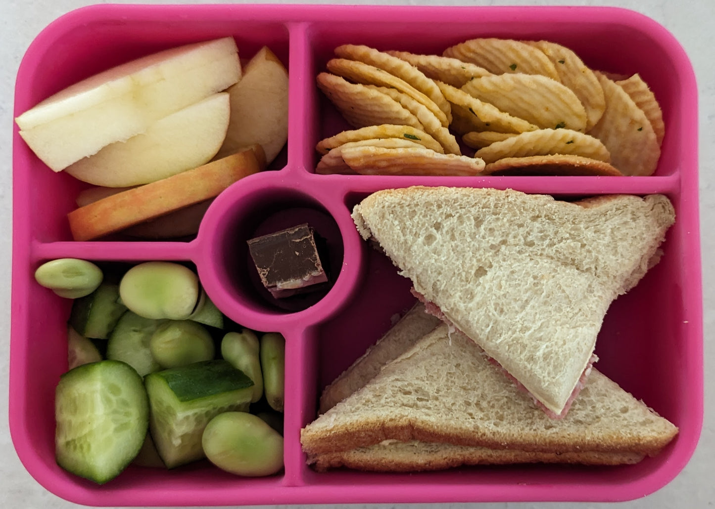Pink 5 Compartment Bento